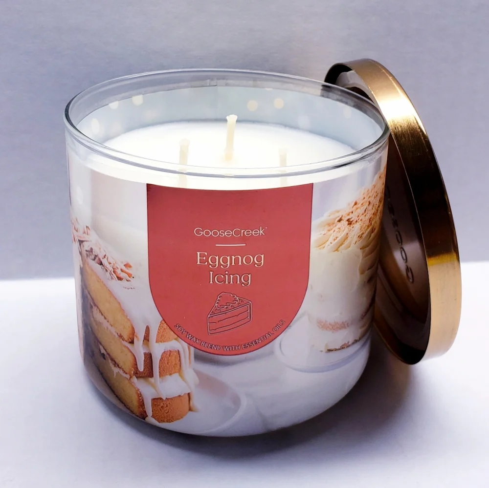 Goose Creek EGGNOG ICING Large 3-Wick Scented Candle, 14.5 oz